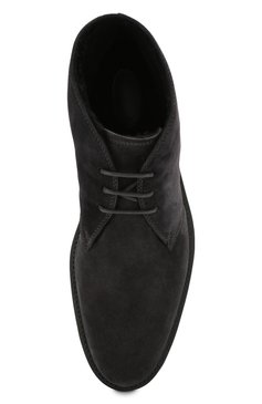 Мужские замшевые ботинки TOD’S темно-серого цвета, арт. XXM45A00D82RE0 | Фото 5 (Подошва: Плоская; Мужское Кросс-КТ: Дезерты-обувь, зимние ботинки; Статус проверки: Проверена категория; Материал внешний: Замша, Натуральная кожа; Материал утеплителя: Натуральный мех; Драгоценные камни: Проставлено; Материал сплава: Проставлено)