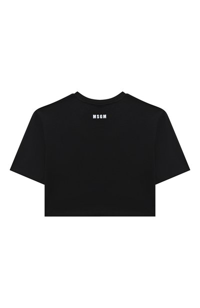 Укороченная футболка из хлопка MSGM KIDS, арт. S4MSJGTH121, фото 2