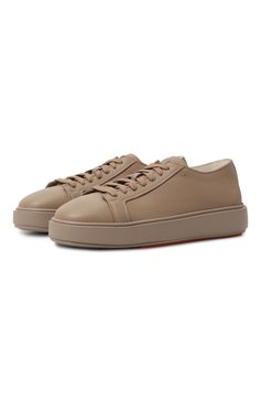 Женские кожаные кеды SANTONI коричневого цвета, арт. WBCD60919TARCSQ4E30 | Фото 1 (Материал сплава: Проставлено; Драгоценные камни: Проставлено; Материал внутренний: Натуральная кожа; Подошва: Платформа; Стили: Кэжуэл; Материал утеплителя: Без утеплителя; Материал внешний: Натуральная кожа; Кросс-КТ: Низкие)