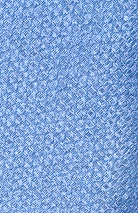 Галстук из шелка и льна Canali 18/HJ04547 Голубой  18/HJ04547 Фото 4