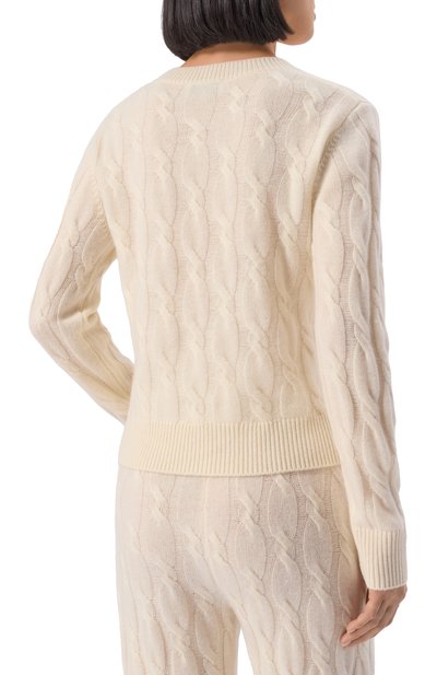 Свитер из кашемира и шерсти sporty & rich x le bristol paris SPORTY AND RICH кремового цвета по цене 36400 руб., арт. WS066517619CR01, фото 4 Свитер из кашемира и шерсти sporty & rich x le bristol paris SPORTY AND RICH, арт. WS066517619CR01, фото 4