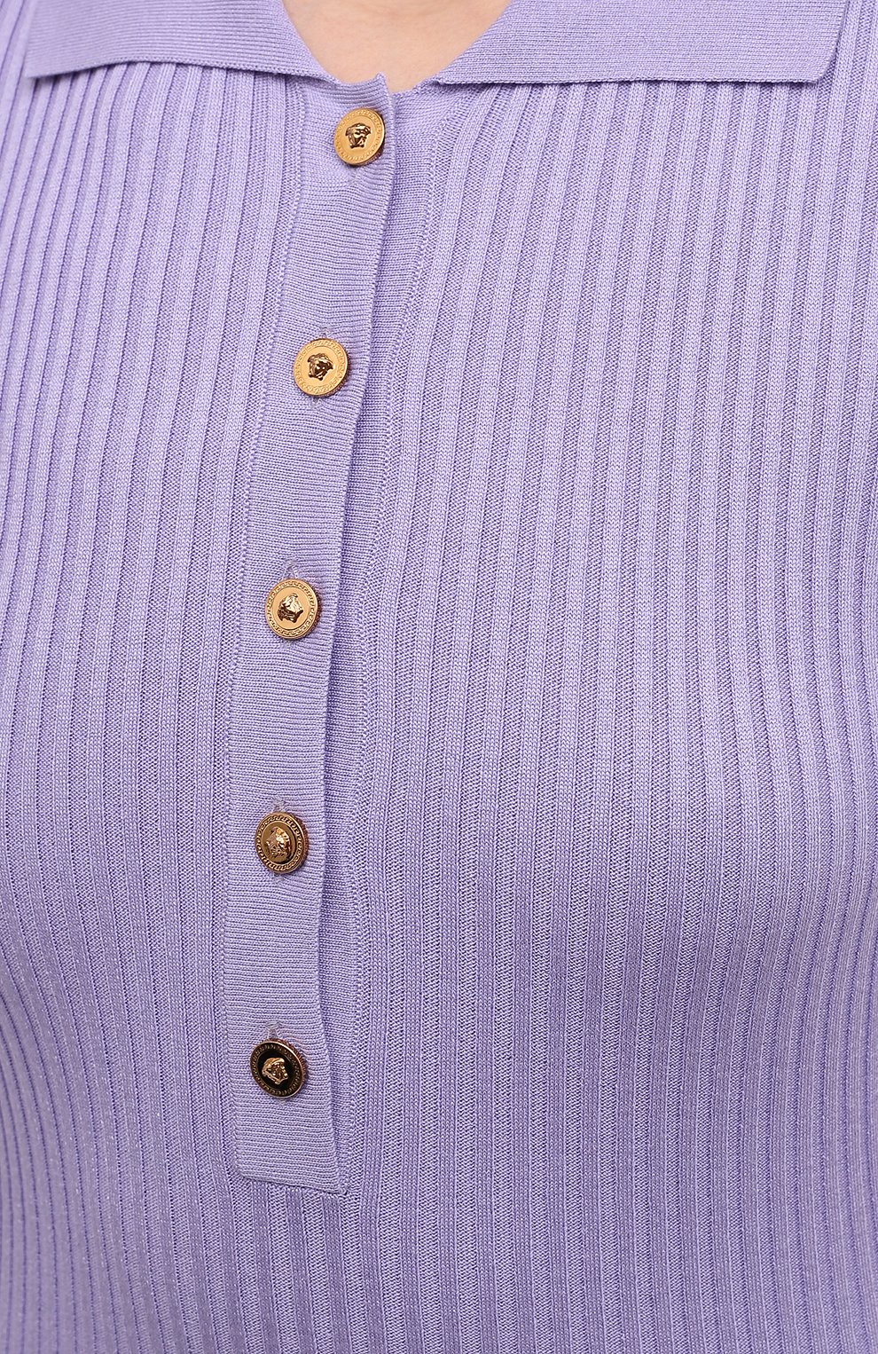 Шелковое поло VERSACE, арт. 1003597/1A02470, фото 5