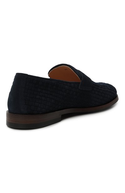 Замшевые пенни-лоферы BRUNELLO CUCINELLI темно-синего цвета по цене 138000 руб., арт. MPUIHCB799, фото 5 Замшевые пенни-лоферы BRUNELLO CUCINELLI, арт. MPUIHCB799, фото 5