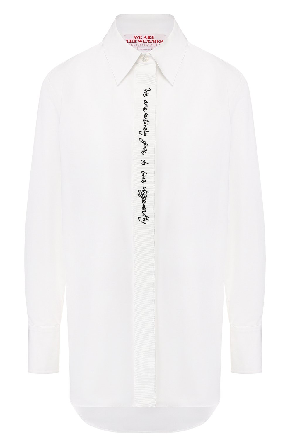 Хлопковая рубашка STELLA MCCARTNEY белого цвета по цене 43000 руб., арт. 600398/SMA90, фото 1 Хлопковая рубашка STELLA MCCARTNEY, арт. 600398/SMA90, фото 1