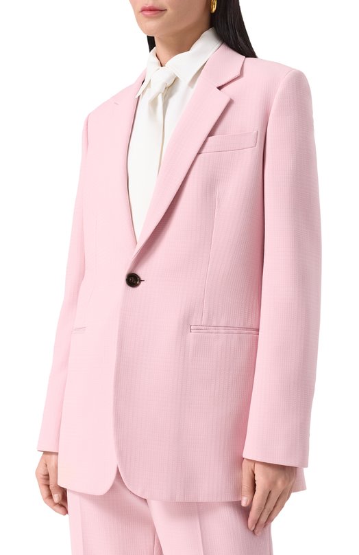 Шерстяной жакет Burberry 8082619 Розовый  8082619 Фото 3