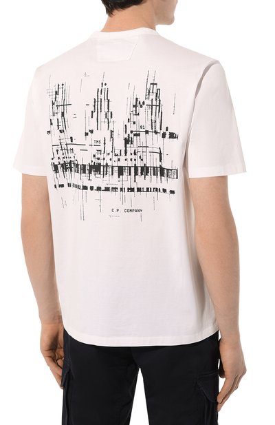 Хлопковая футболка C.P. COMPANY, арт. 16CLTS046A006370W, фото 4