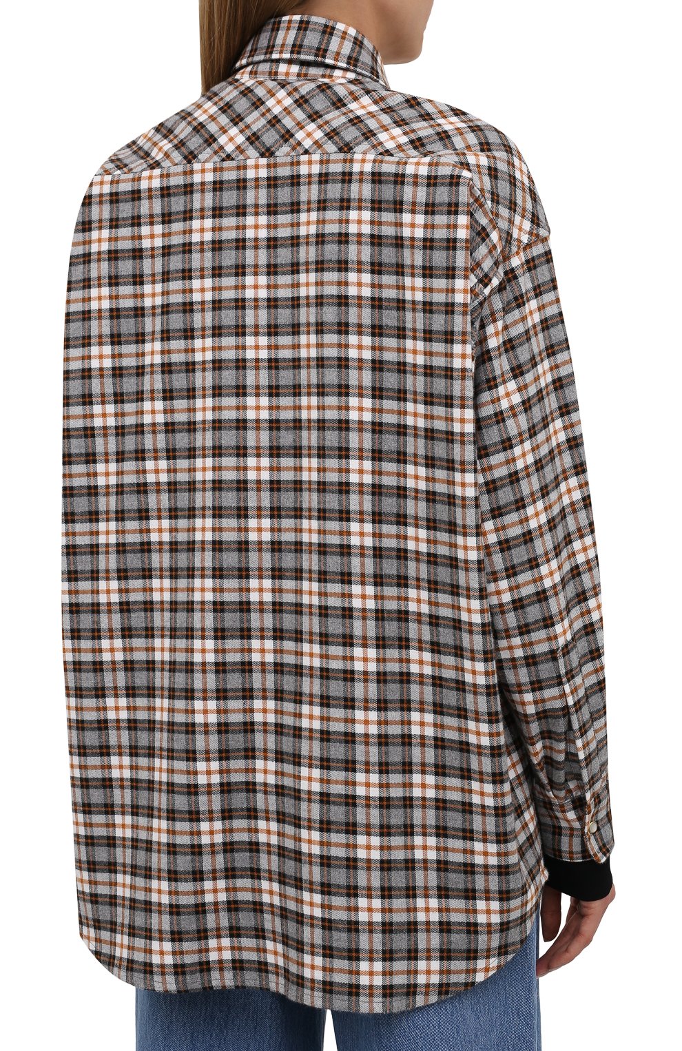 Хлопковая рубашка FORTE DEI MARMI COUTURE коричневого цвета по цене 32400 руб., арт. 21WF1108, фото 4 Хлопковая рубашка FORTE DEI MARMI COUTURE, арт. 21WF1108, фото 4