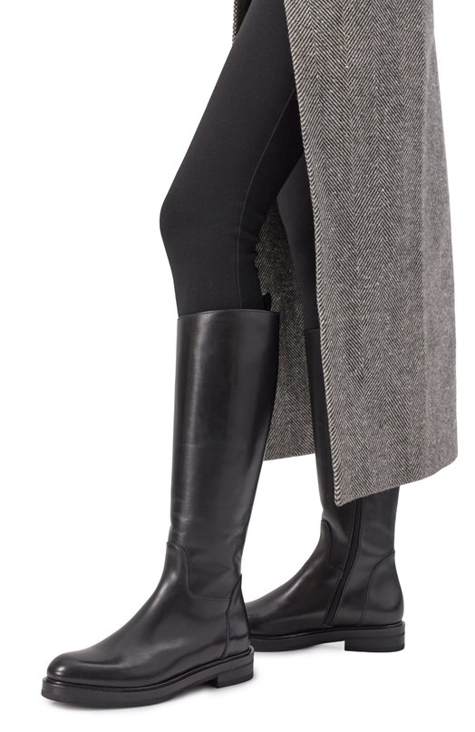 Кожаные сапоги Kiton D56806N0102401 Чёрный  D56806N0102401 Фото 3