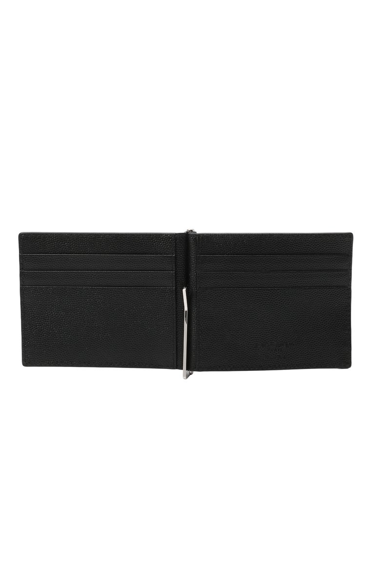 Мужской кожаный зажим для купюр SAINT LAURENT черного цвета, арт. 378005/BTY0N | Фото 3 (Материал: Натуральная кожа; Нос: Не проставлено; Автоматизация Diginetica: Не назначено)