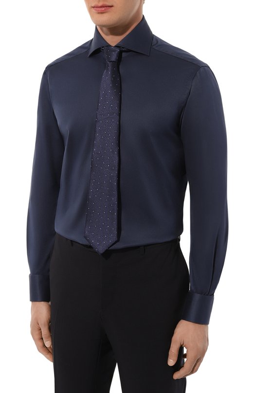 Хлопковая сорочка Kiton UCCH08884 Синий  UCCH08884 Фото 3