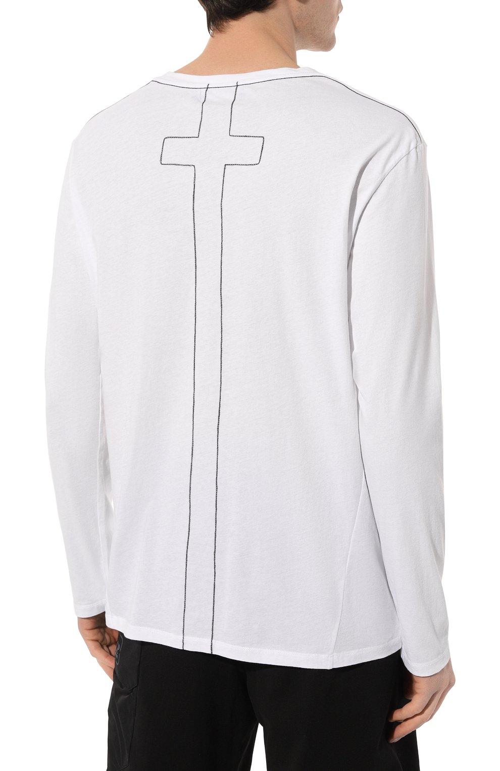 Хлопковый лонгслив RELIGION белого цвета по цене 5140 руб., арт. MCPPLN08, фото 4 Хлопковый лонгслив RELIGION, арт. MCPPLN08, фото 4