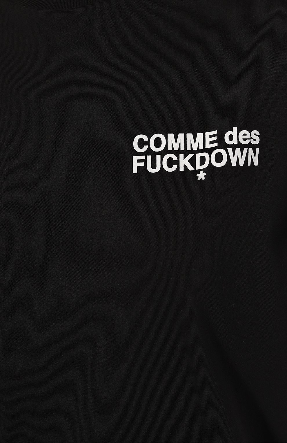 Хлопковая футболка COMME DES FUCKDOWN черного цвета по цене 7685 руб., арт. CFABW01183, фото 5 Хлопковая футболка COMME DES FUCKDOWN, арт. CFABW01183, фото 5