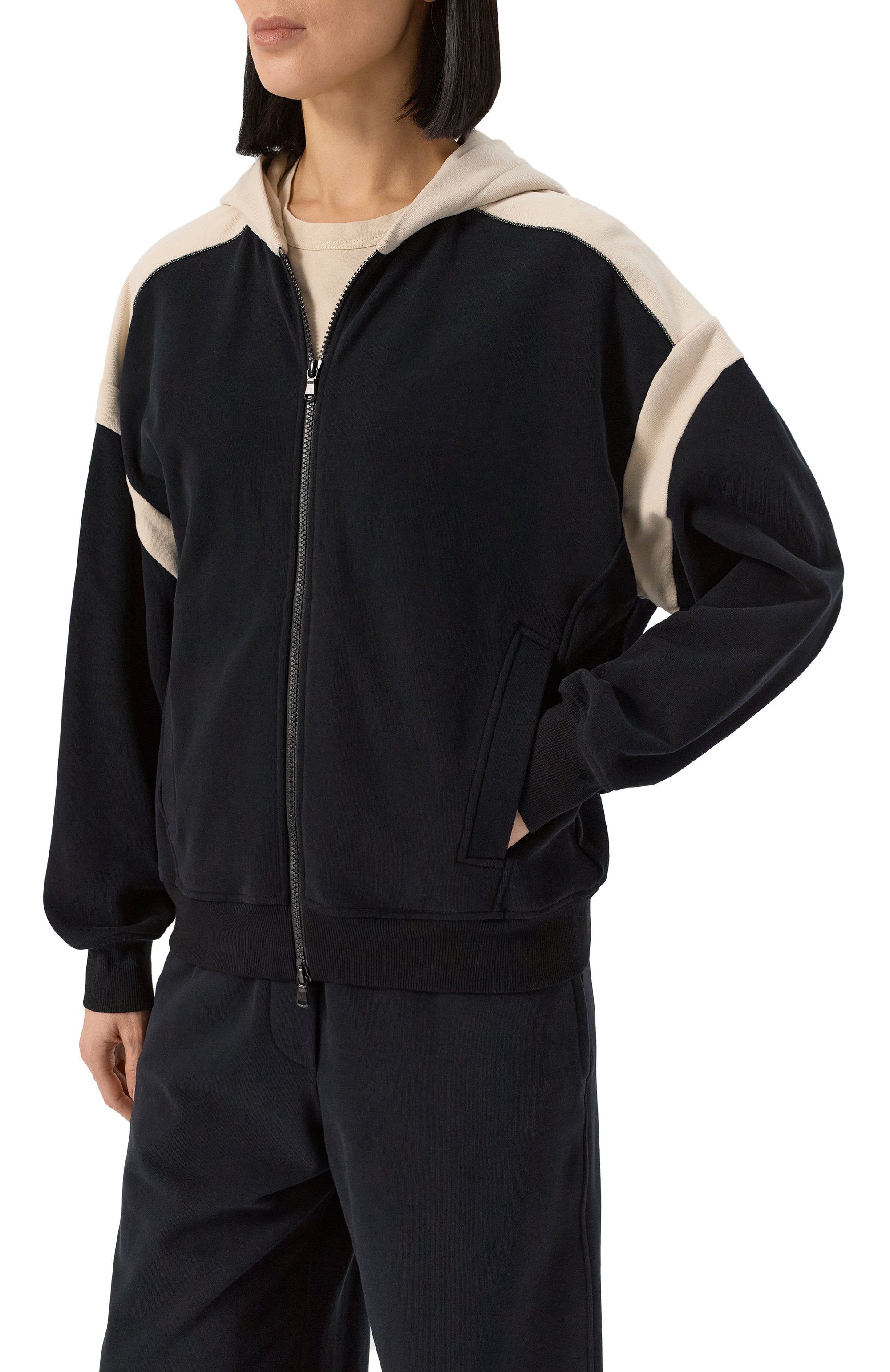 Хлопковая толстовка BRUNELLO CUCINELLI, арт. MN05NVE306, фото 3