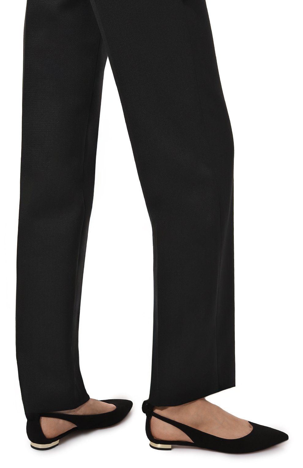 Замшевые балетки bow tie AQUAZZURA, арт. DENFLAB0-SUE-000, фото 3