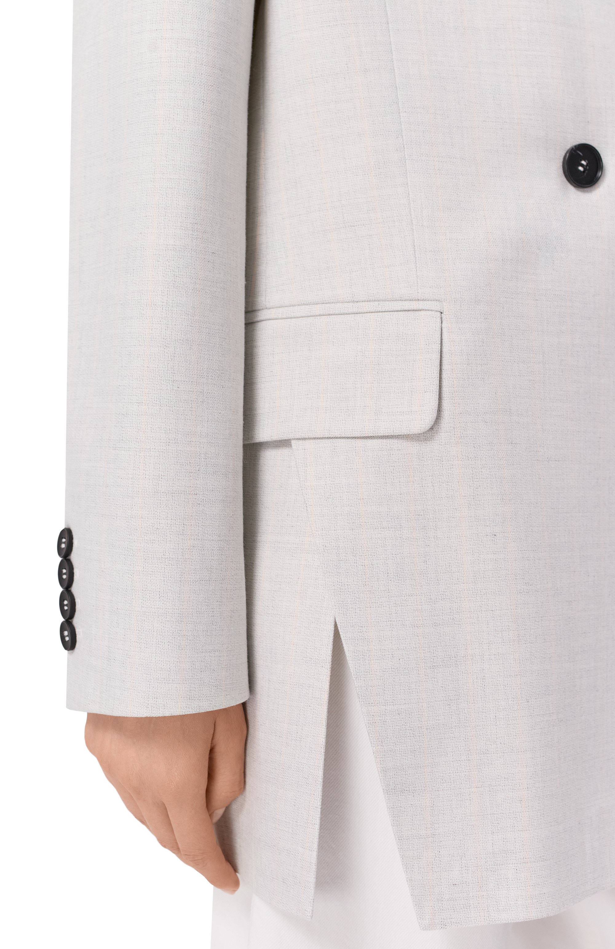 Жакет из вискозы PE белого цвета по цене 25520 руб., арт. РЕSS25-3.1.45.0.1, фото 5 Жакет из вискозы PE, арт. РЕSS25-3.1.45.0.1, фото 5