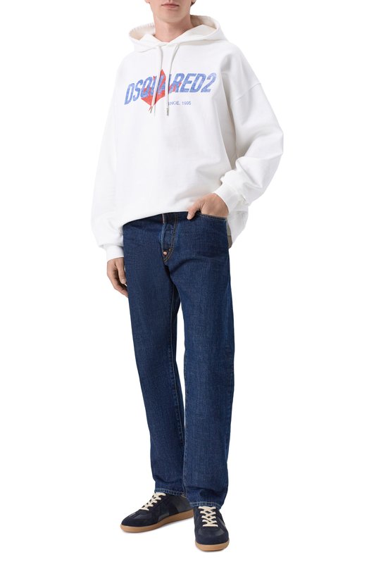 Хлопковое худи Dsquared2 S74GU0951/D25028 Белый  S74GU0951/D25028 Фото 2