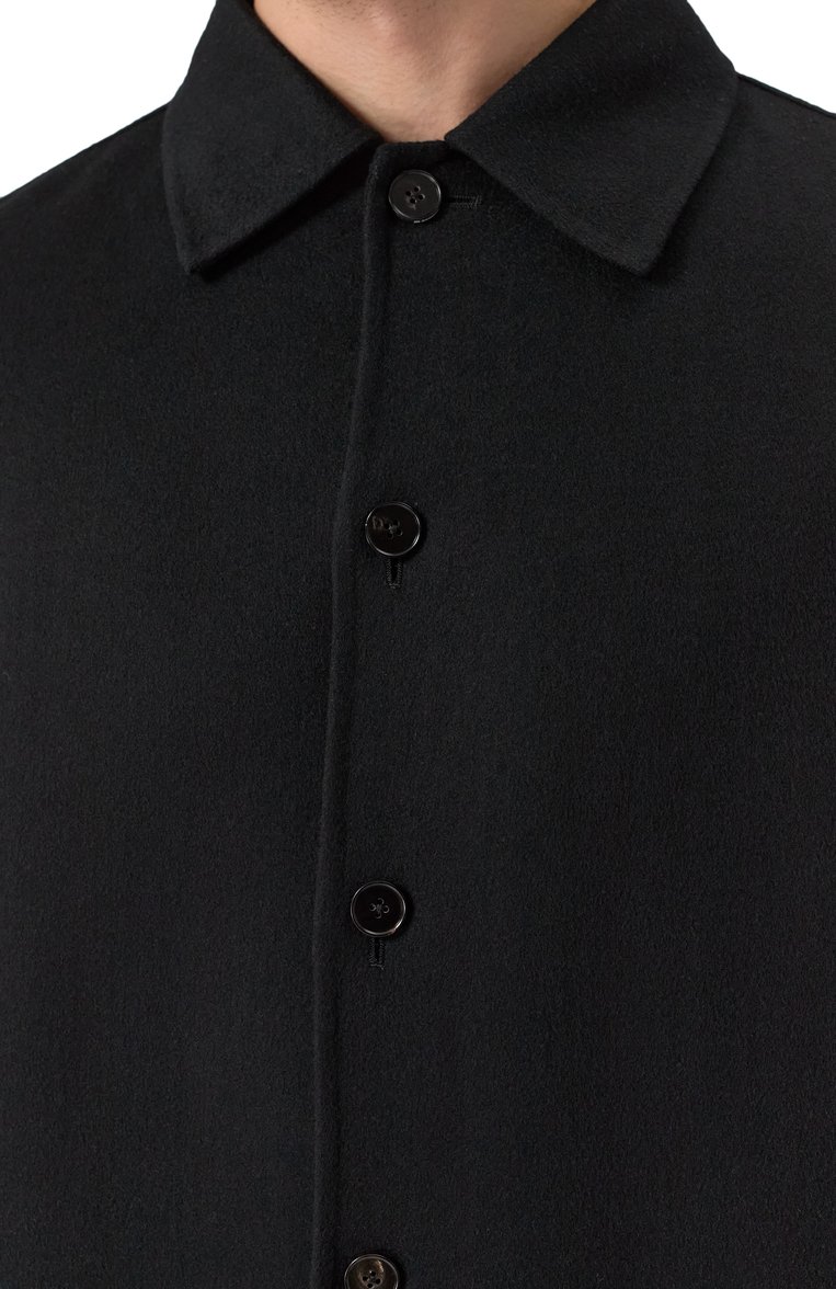 Мужская кашемировая куртка-рубашка JIL SANDER черного цвета, арт. J23BN0006-J35001 | Фото 5 (Рукава: Длинные; Длина (верхняя одежда): До середины бедра; Материал внешний: Шерсть, Кашемир; Материал подклада: Вискоза; Кросс-КТ: Легкие; Мужское Кросс-КТ: Куртка-рубашка, шерсть и кашемир; Стили: Кэжуэл, Минимализм)
