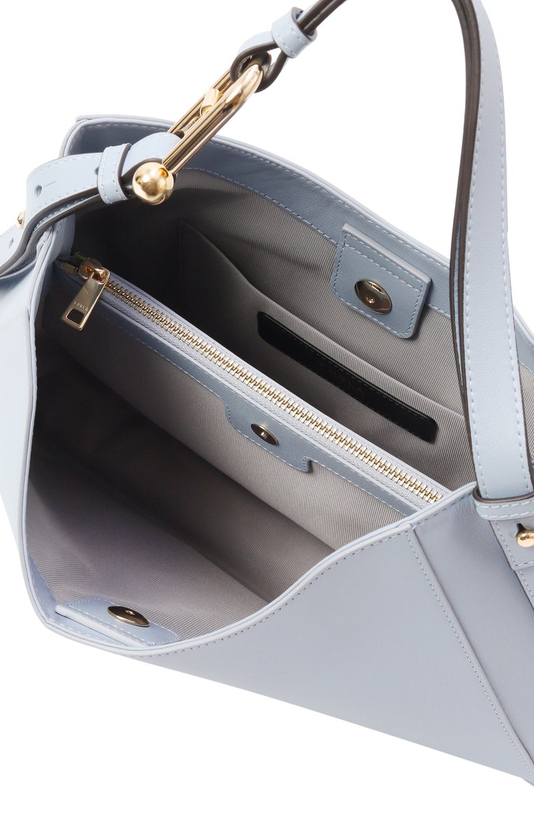 Женская сумка furla nuvola large FURLA светло-голубого цвета, арт. WB01246/BX2045 | Фото 5 (Материал: Натуральная кожа; Размер: large; Автоматизация ТО: Проставлено; Автоматизация состава: Проставлено)