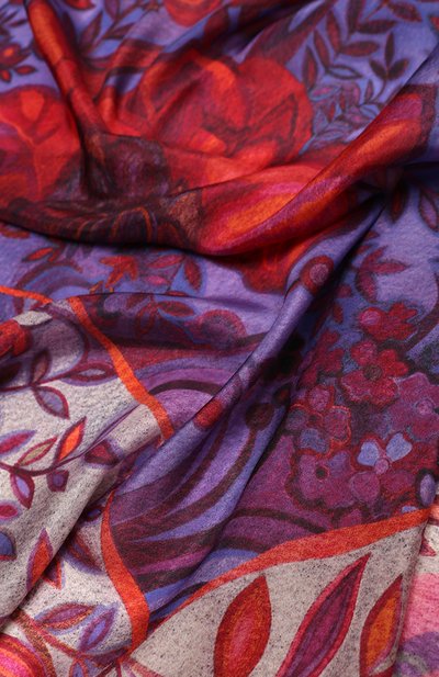 Шелковый платок орнамент цветы GOURJI, арт. T26AZB7VIR, фото 3