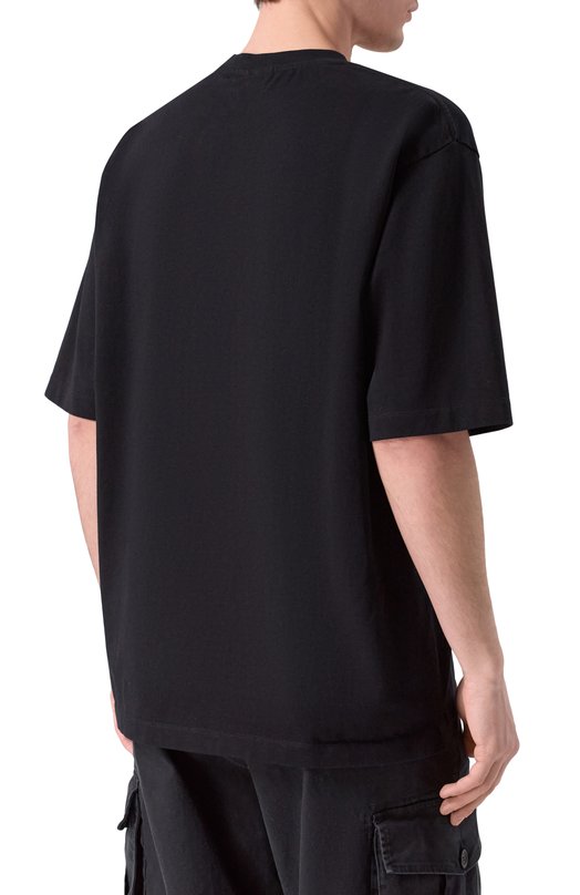 Хлопковая футболка Dsquared2 S74GD1546/D20106 Чёрный  S74GD1546/D20106 Фото 4