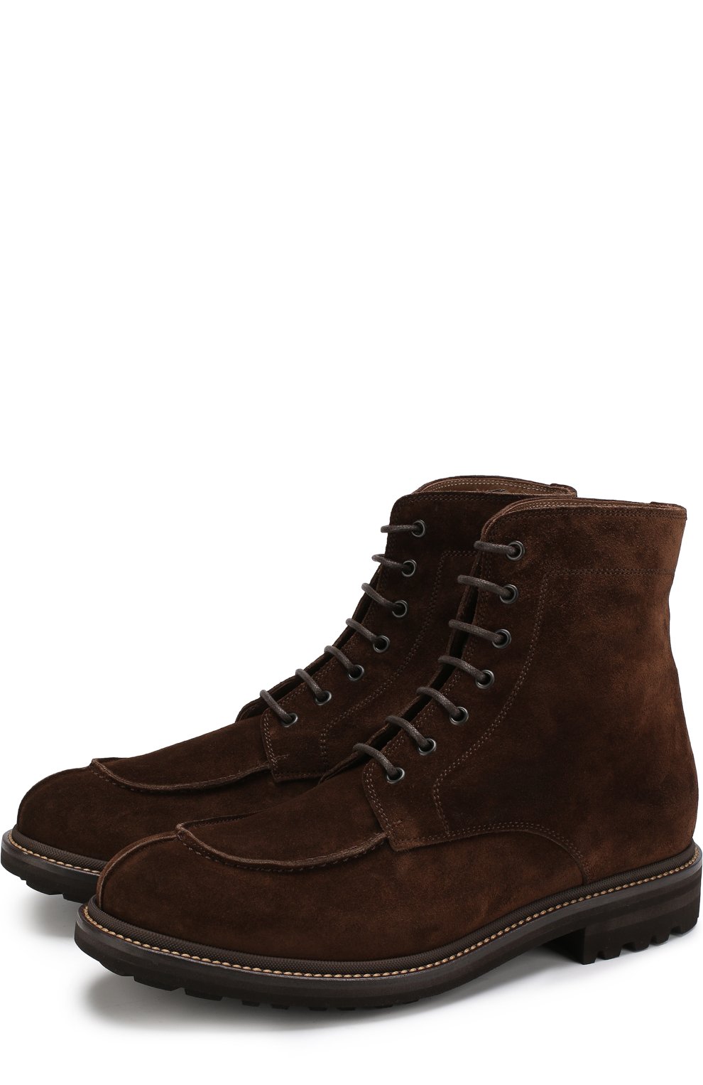 Высокие кожаные ботинки на шнуровке BRUNELLO CUCINELLI, арт. MZUCHPM924, фото 1