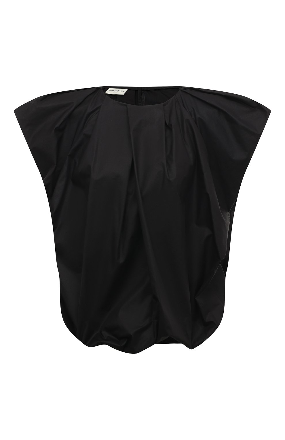 Хлопковый топ DRIES VAN NOTEN черного цвета по цене 88100 руб., арт. 231-010752-6125, фото 1 Хлопковый топ DRIES VAN NOTEN, арт. 231-010752-6125, фото 1