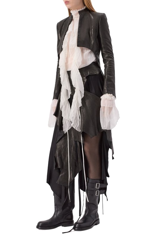 Кожаная куртка Ann Demeulemeester B0013410/LT137 Чёрный  B0013410/LT137 Фото 2