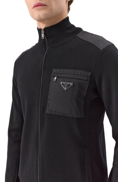 Шерстяной кардиган PRADA, арт. UMG046-1YDT-F0002-211, фото 5