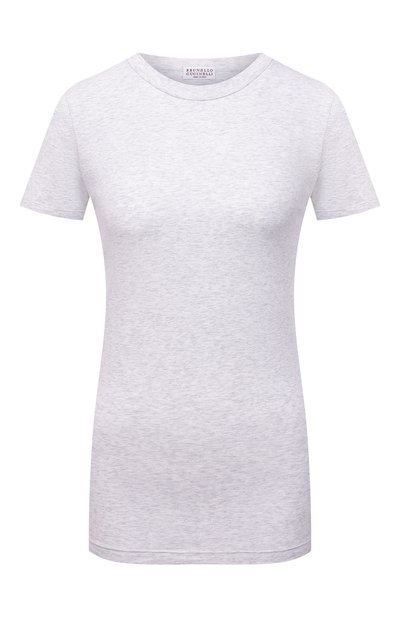 Женская хлопковая футболка BRUNELLO CUCINELLI, арт. M0T18B0170