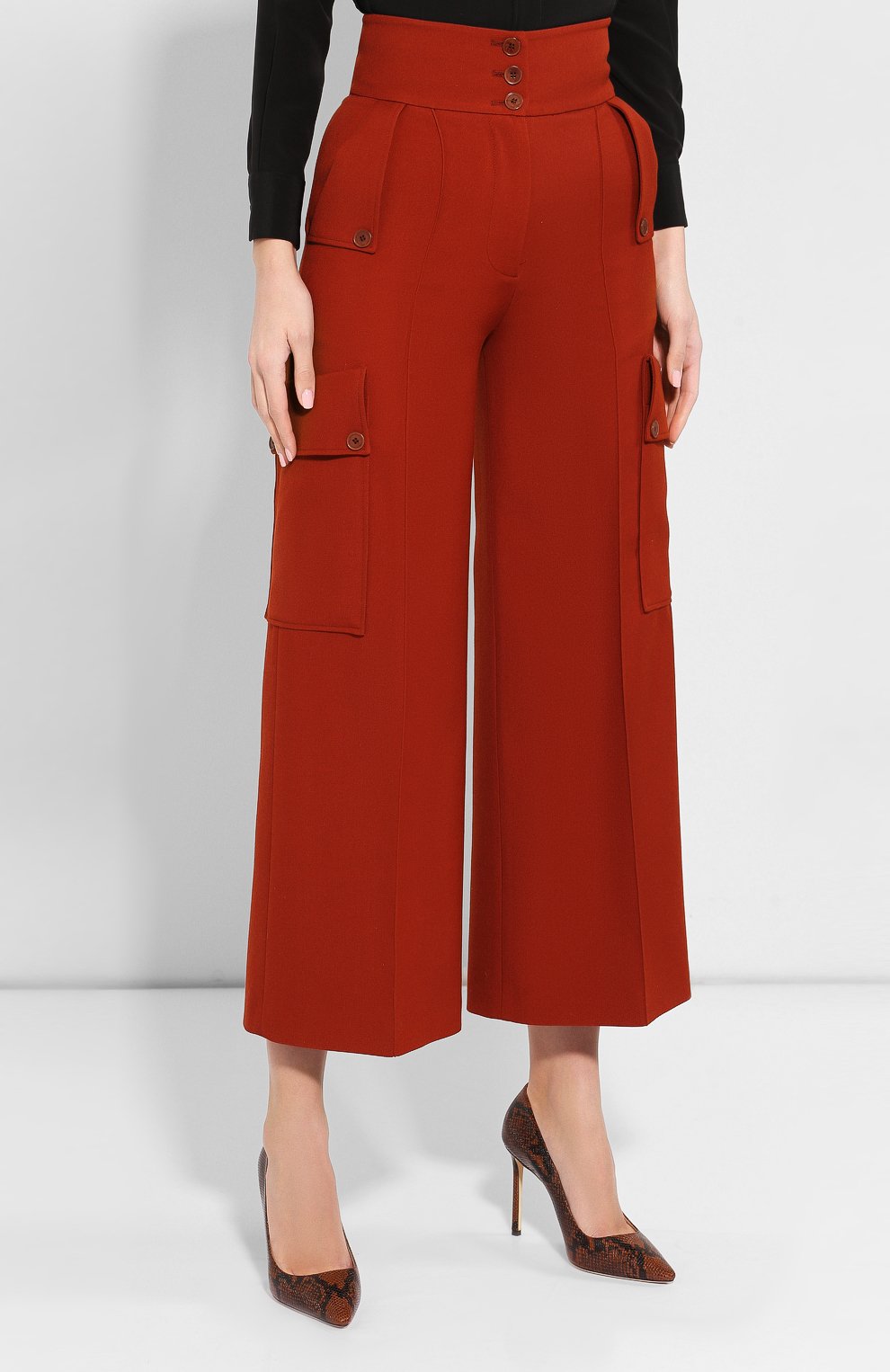 Шерстяные брюки STELLA MCCARTNEY бордового цвета по цене 97250 руб., арт. 596008/SNB38, фото 3 Шерстяные брюки STELLA MCCARTNEY, арт. 596008/SNB38, фото 3