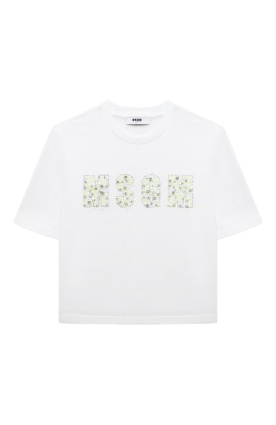 Хлопковая футболка MSGM KIDS, арт. S4MSJGTH122