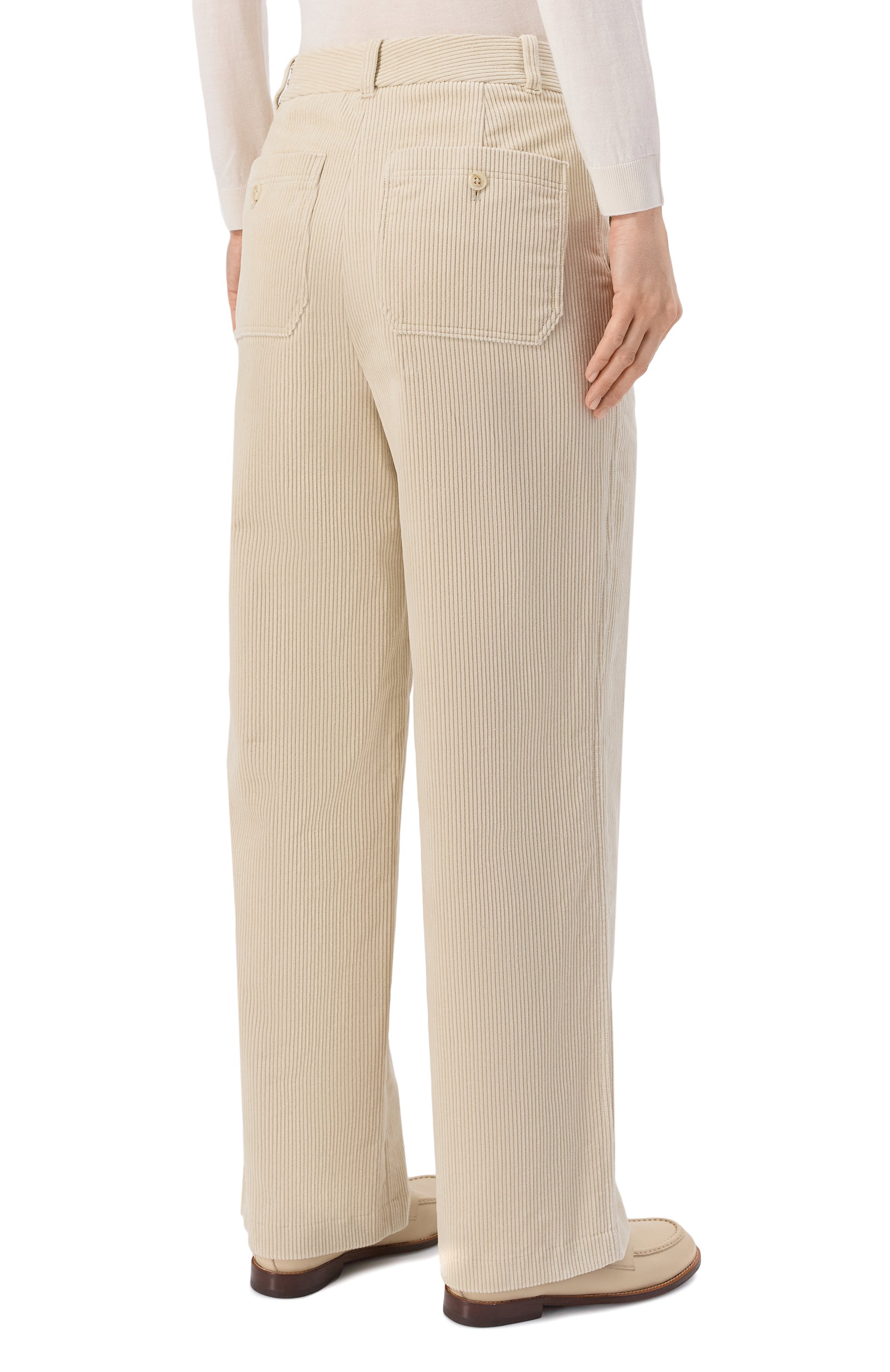 Вельветовые брюки DUNST кремового цвета по цене 14650 руб., арт. UDPA5D222CR, фото 4 Вельветовые брюки DUNST, арт. UDPA5D222CR, фото 4