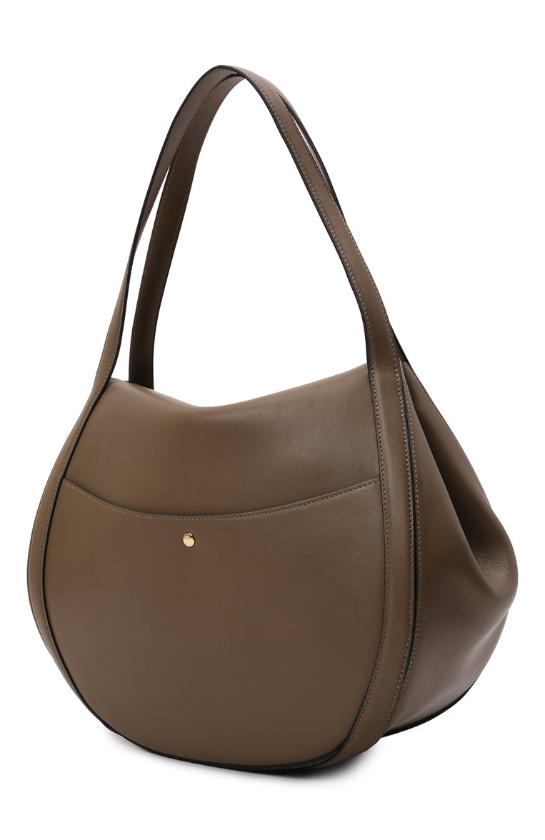 Женская сумка lin medium WANDLER хаки цвета, арт. LIN BAG | Фото 3 (Материал: Натуральная кожа; Сумки-технические: Сумки top-handle; Размер: medium)