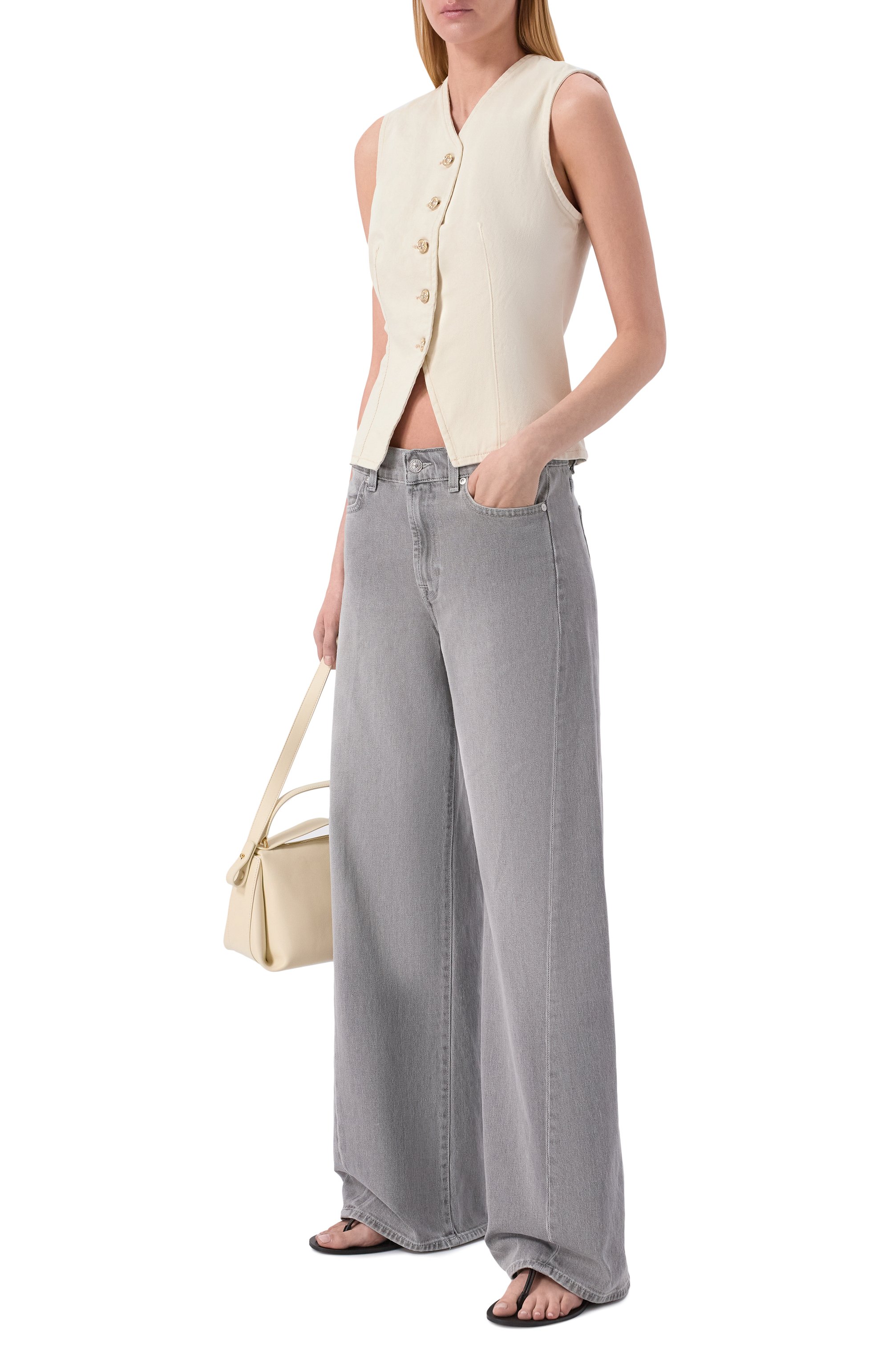 Джинсы lotta tailorless 7 FOR ALL MANKIND серого цвета по цене 32950 руб., арт. 7U8E0C31-3PG, фото 2 Джинсы lotta tailorless 7 FOR ALL MANKIND, арт. 7U8E0C31-3PG, фото 2