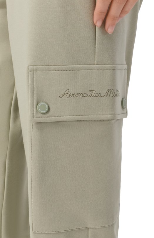 Хлопковый костюм Aeronautica Militare TF0105DF00671 Хаки  TF0105DF00671 Фото 6