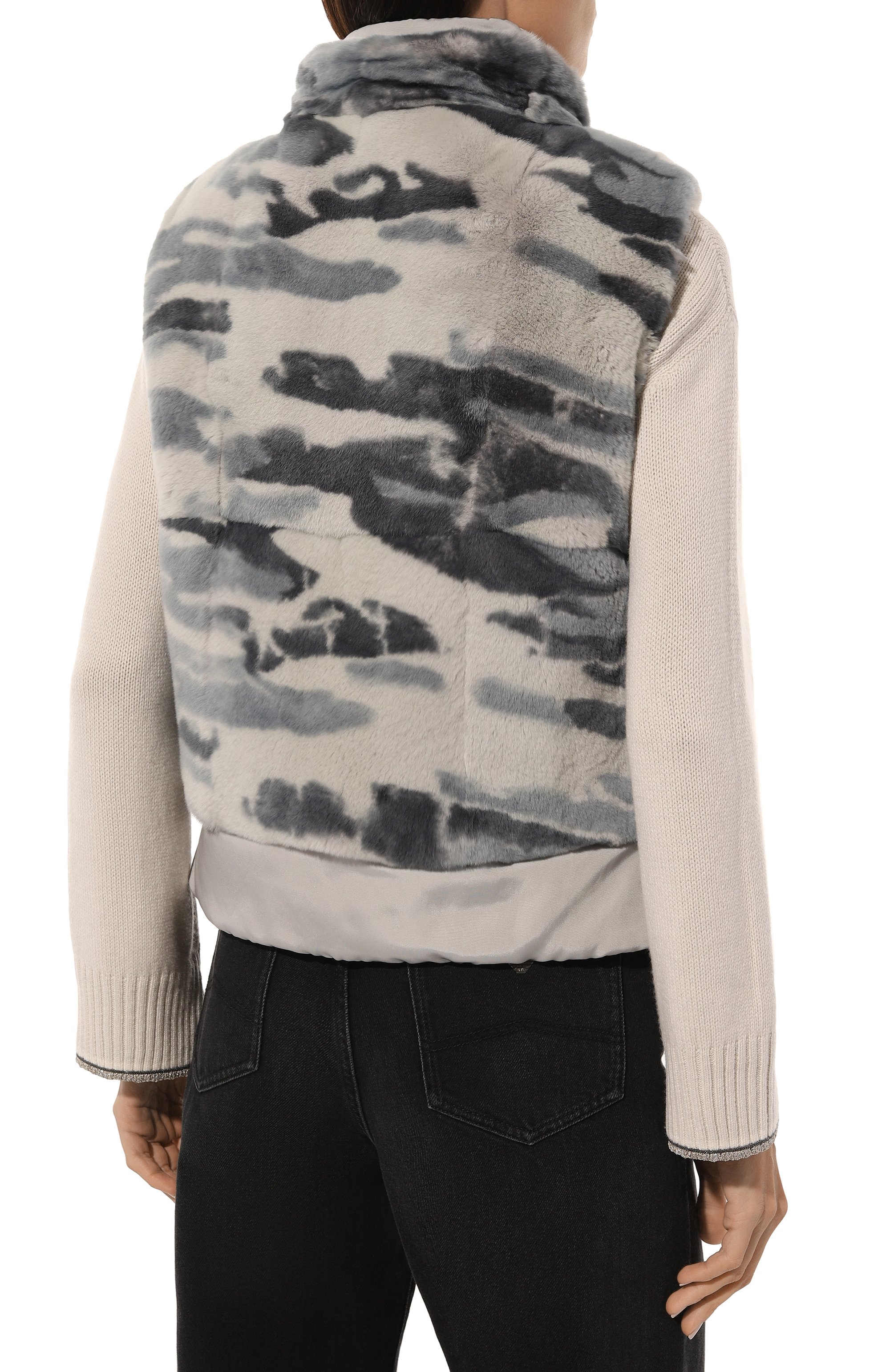 Жилет из меха кролика KITON, арт. D58614K0570F01, фото 4