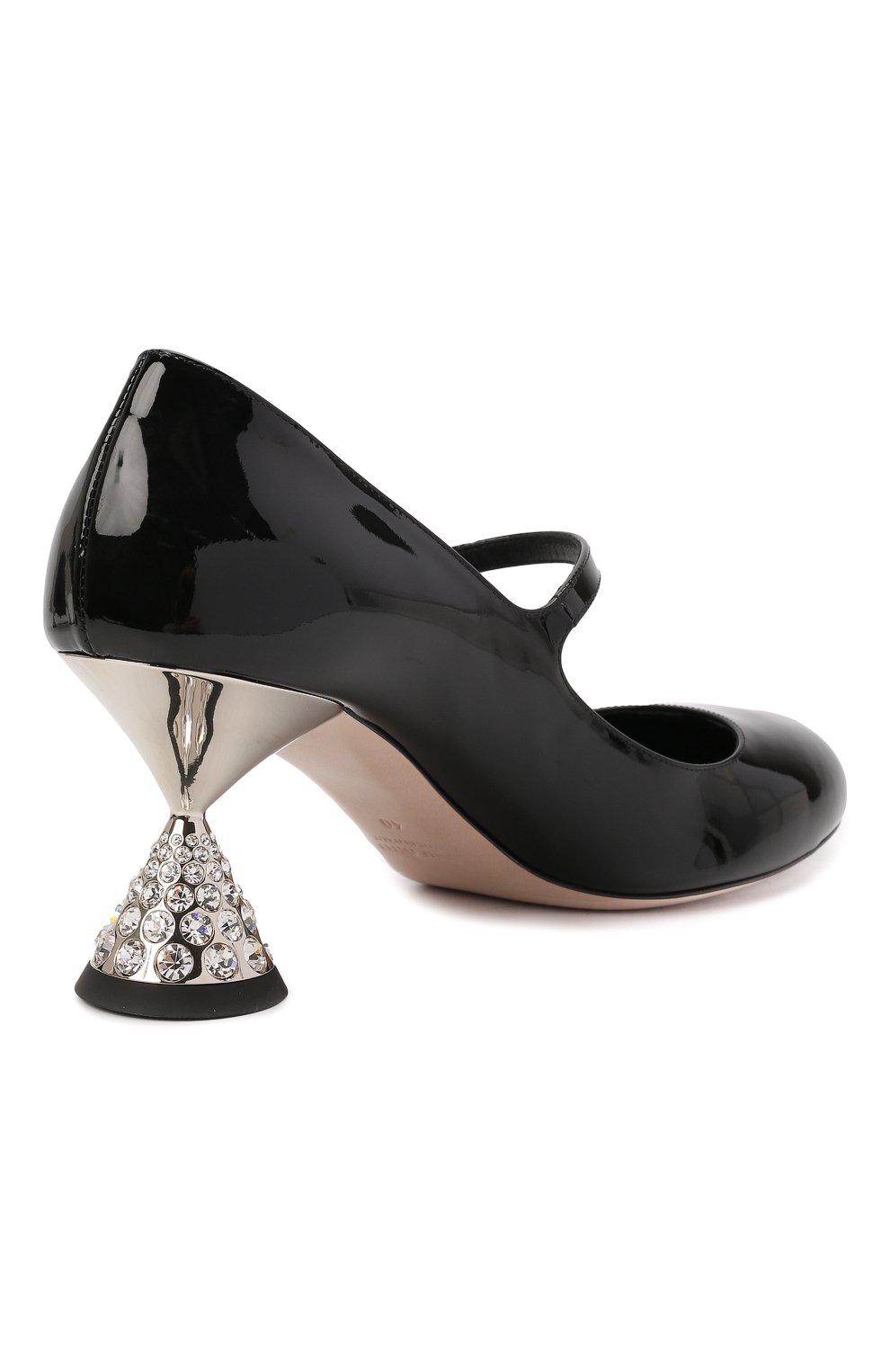 Кожаные туфли MIU MIU черного цвета по цене 87000 руб., арт. 5I667D-XUW-F0002-065, фото 5 Кожаные туфли MIU MIU, арт. 5I667D-XUW-F0002-065, фото 5