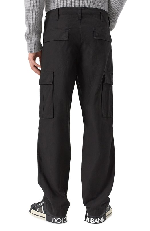 Хлопковые брюки-карго Dolce & Gabbana GP03LT/GI512 Чёрный  GP03LT/GI512 Фото 4