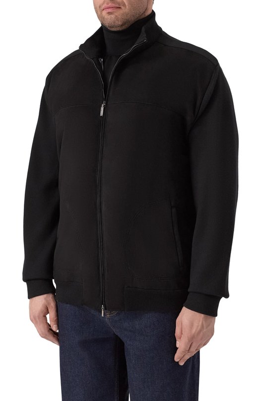 Кардиган с замшевой отделкой Zilli KZMC01M0270VTSU00_001 Чёрный  KZMC01M0270VTSU00_001 Фото 3