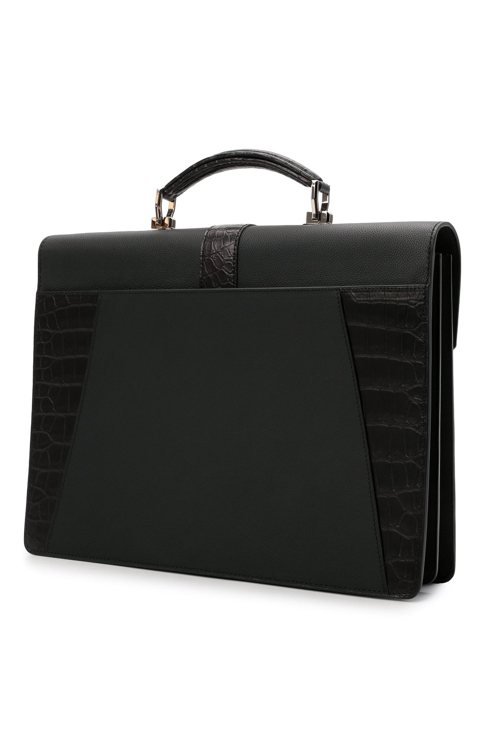 Портфель с отделкой из кожи крокодила ZILLI, арт. MJL-0BB04-A0490/0001/CP0R, фото 3