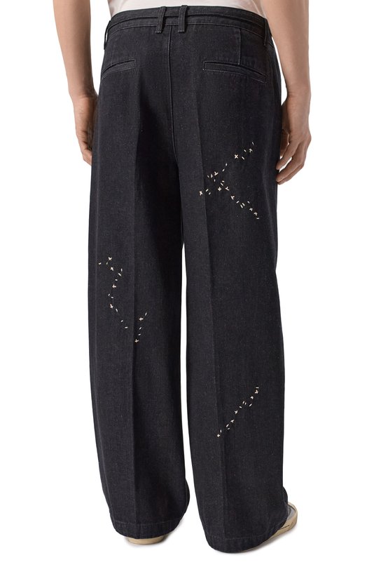 Хлопковые брюки DOMREBEL M LAZY/PLEATED TR0USERS Чёрный  M LAZY/PLEATED TR0USERS Фото 4