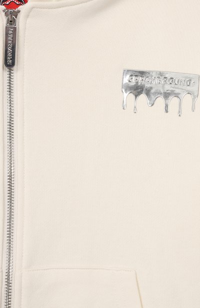 Хлопковая толстовка SPRAYGROUND, арт. SPY1576GIV0/SILVER DRIP SM00TH PERFECT FULL-ZIP H0, фото 3