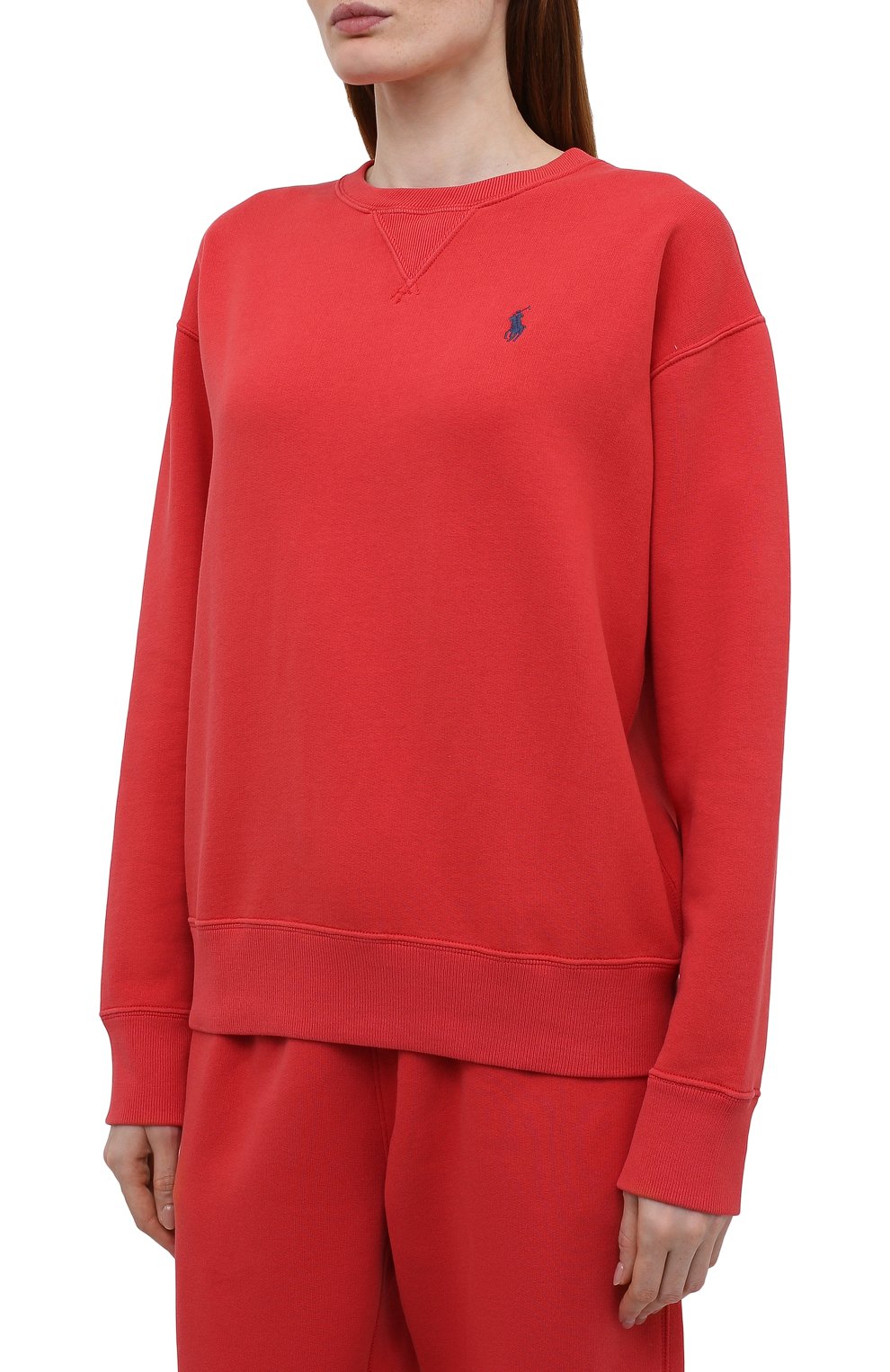 Хлопковый свитшот POLO RALPH LAUREN красного цвета по цене 17800 руб., арт. 211794395, фото 3 Хлопковый свитшот POLO RALPH LAUREN, арт. 211794395, фото 3