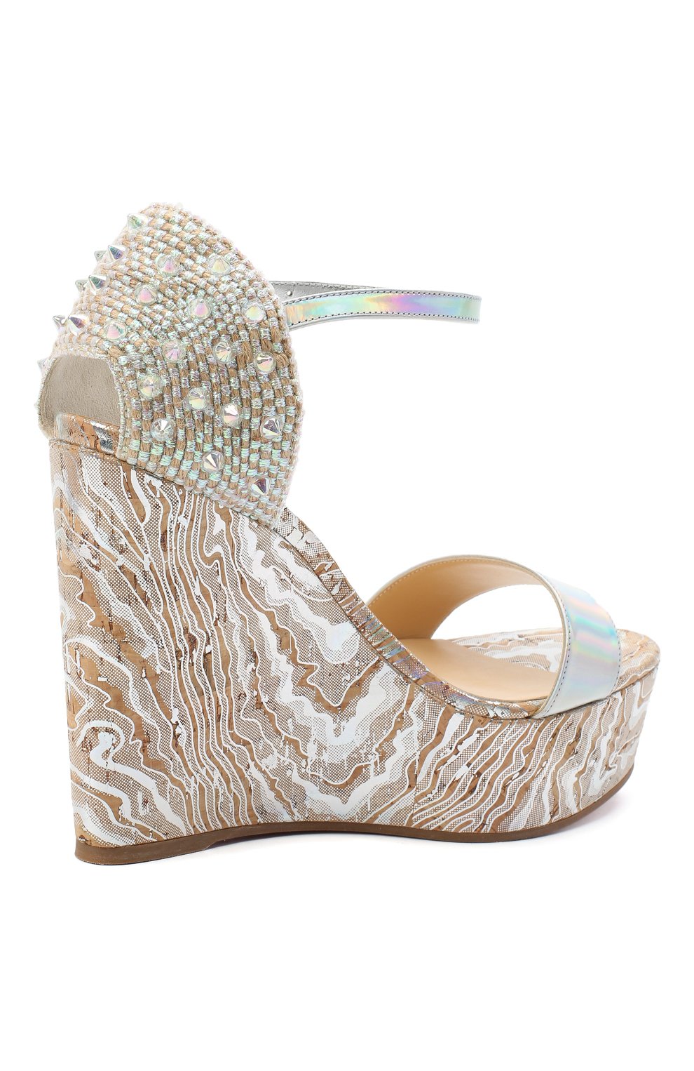 Босоножки bellamonica 120 CHRISTIAN LOUBOUTIN, арт. bellamonica 120 specchio laser/liege wavy, фото 4