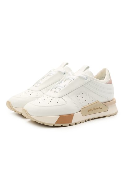 Кожаные кроссовки santoni for amg SANTONI белого цвета по цене 72300 руб., арт. WSAM60824RBCGRSYI44, фото 1 Кожаные кроссовки santoni for amg SANTONI, арт. WSAM60824RBCGRSYI44, фото 1