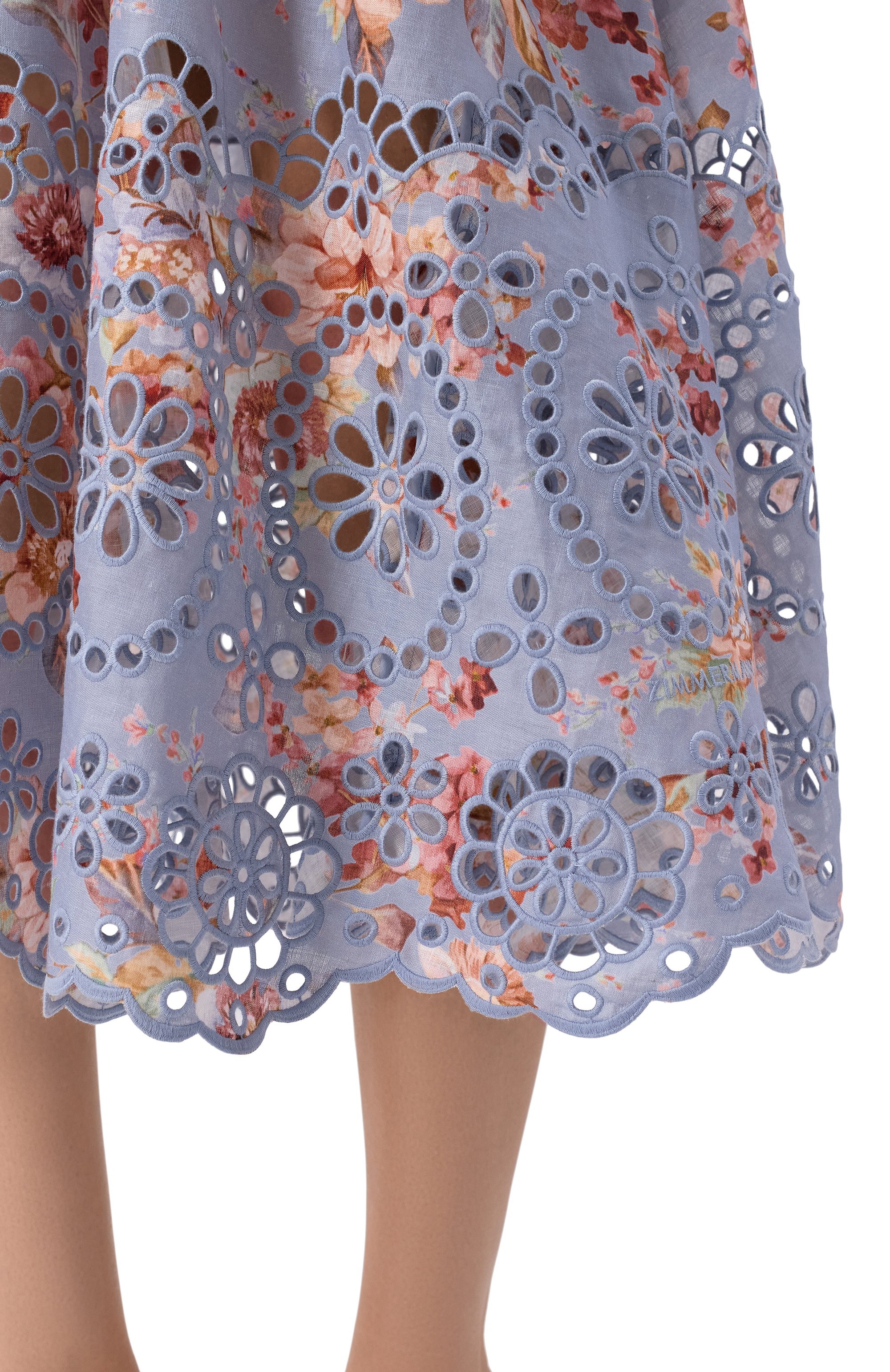 Льняной сарафан ZIMMERMANN голубого цвета по цене 222000 руб., арт. 5826DRS261, фото 4 Льняной сарафан ZIMMERMANN, арт. 5826DRS261, фото 4