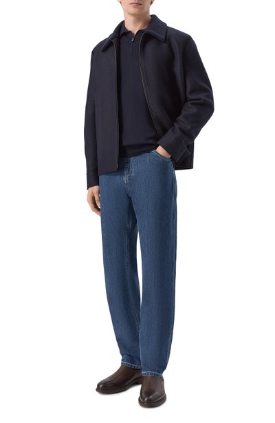 Шерстяное поло CORNELIANI темно-синего цвета по цене 57650 руб., арт. 28M50F/2A25100, фото 2 Шерстяное поло CORNELIANI, арт. 28M50F/2A25100, фото 2