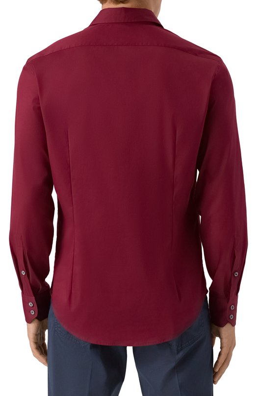 Хлопковая сорочка Van Laack VL-RIK0S-SF/150293/570 Бордовый  VL-RIK0S-SF/150293/570 Фото 4