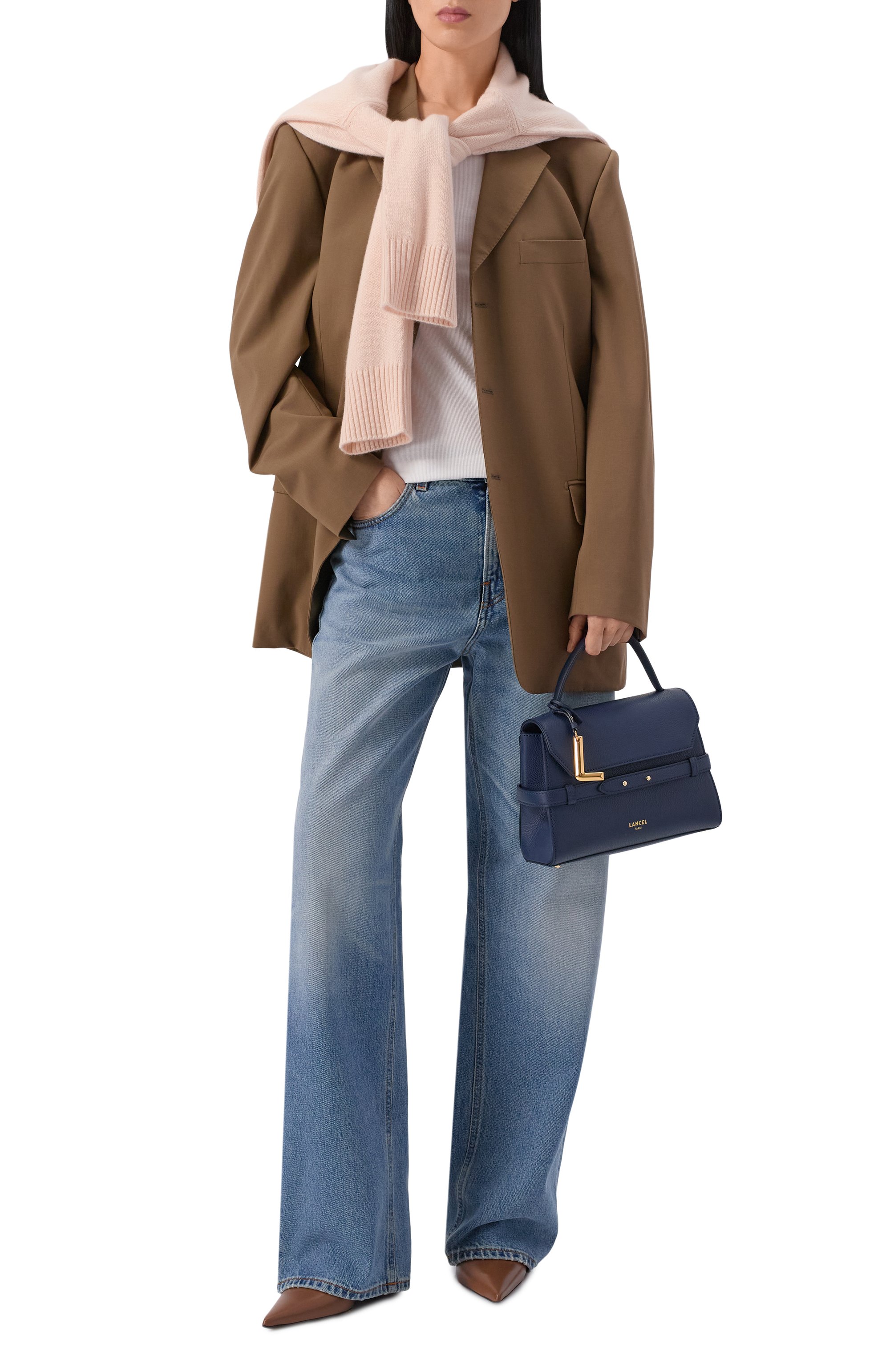 Сумка faubourg LANCEL темно-синего цвета по цене 64350 руб., арт. A13948, фото 3 Сумка faubourg LANCEL, арт. A13948, фото 3