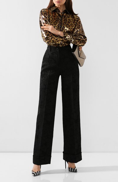 Брюки DOLCE & GABBANA черного цвета по цене 99500 руб., арт. FTBM0T/FJRCP, фото 2 Брюки DOLCE & GABBANA, арт. FTBM0T/FJRCP, фото 2